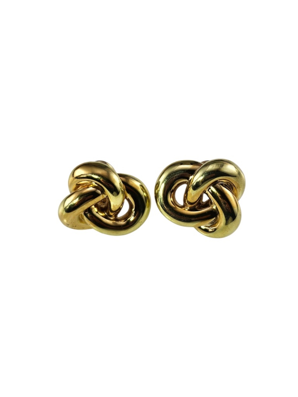 Roberto Coin 18K Yellow Gold Knot Omega Back Earrings #24026